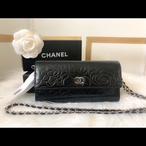 AUTHENTIC CHANEL Wallet Clutch w/ Chain Added